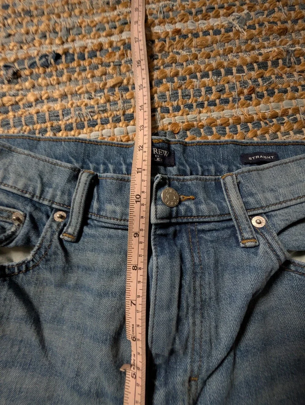 J.Crew Flex Straight Jeans W34 L30 Medium Wash Stretch Classic Denim Preppy